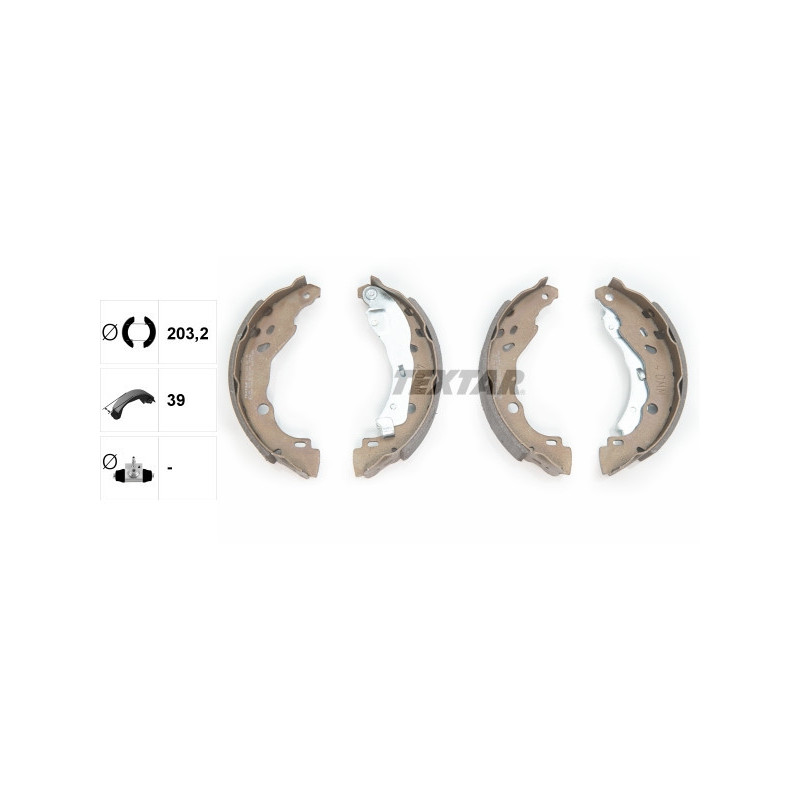 TEXTAR 91077200 Kit ganasce freno posteriore per C3 208 DS3 DS C4 Cactus Corsa 301