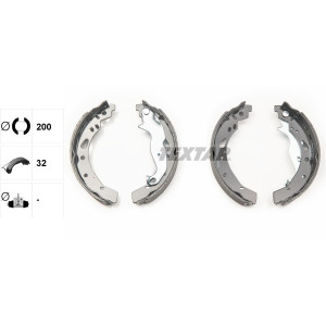 TEXTAR 91072100 Kit ganasce freno posteriore per Mazda 2