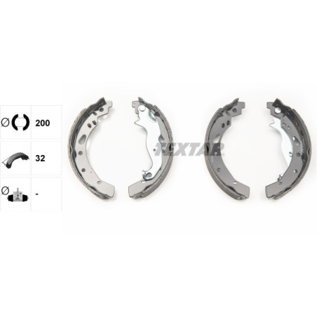 TEXTAR 91072100 Brake Shoe Set Rear for