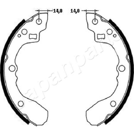 JAPANPARTS GF-398AF Bremsbackensatz für
