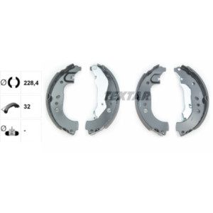 TEXTAR 91080100 Kit ganasce freno posteriore per Rapid Roomster Toledo