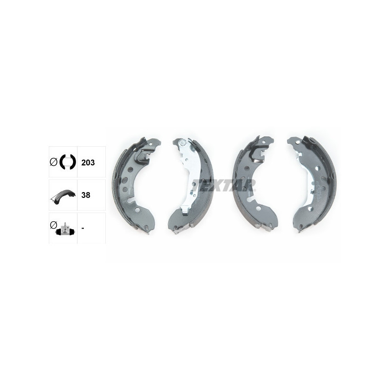 TEXTAR 91080700 Brake Shoe Set Rear for Twingo Fortwo Thalia