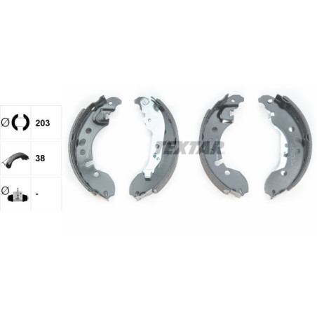 TEXTAR 91080700 Bremsbackensatz Hinten für Twingo Fortwo Thalia