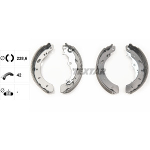 TEXTAR 91079800 Brake Shoe Set Rear for
