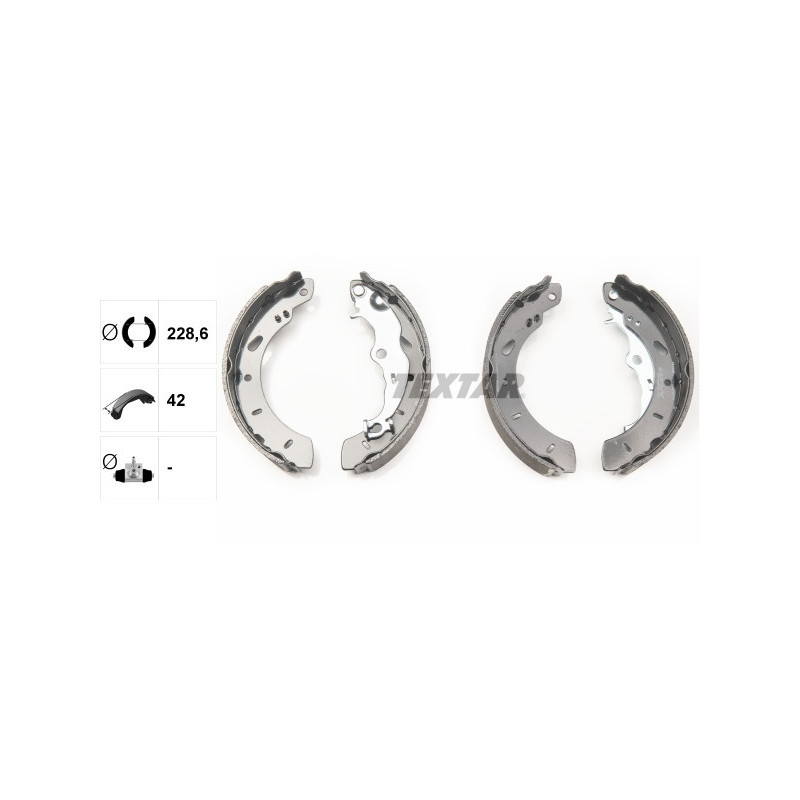 TEXTAR 91079800 Juego de zapatas de frenos trasero para Focus B-Max Transit Puma Fiesta