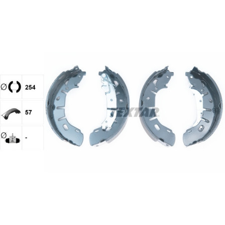 TEXTAR 91079300 Brake Shoe Set Rear for Doblo Combo