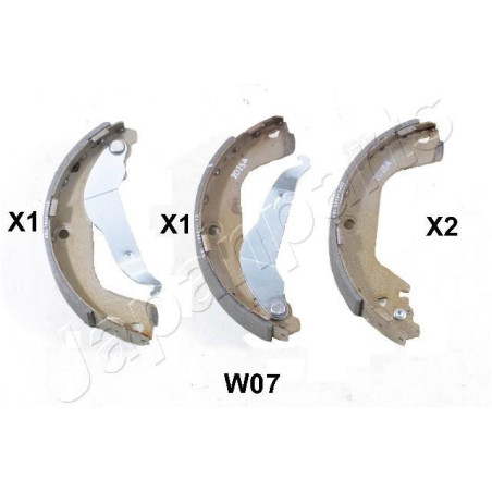 JAPANPARTS GF-W07AF Sada brzdových čelistí pro