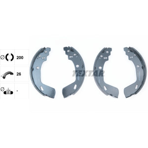 TEXTAR 91082200 Brake Shoe Set Rear for