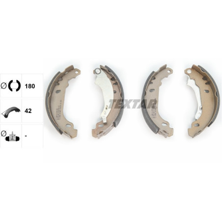 TEXTAR 91053700 Brake Shoe Set Rear for Clio Sandero Logan Thalia