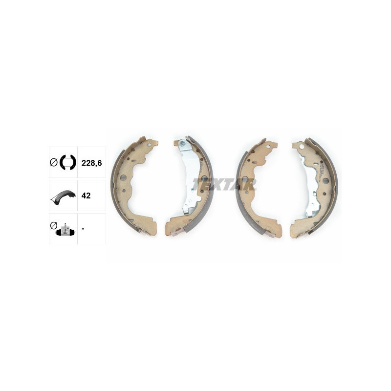 TEXTAR 91069300 Brake Shoe Set Rear for