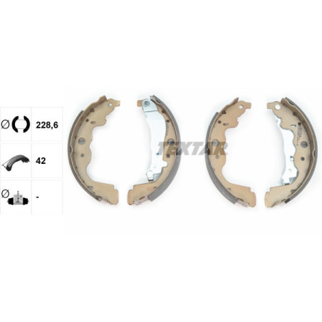 TEXTAR 91069300 Brake Shoe Set Rear for