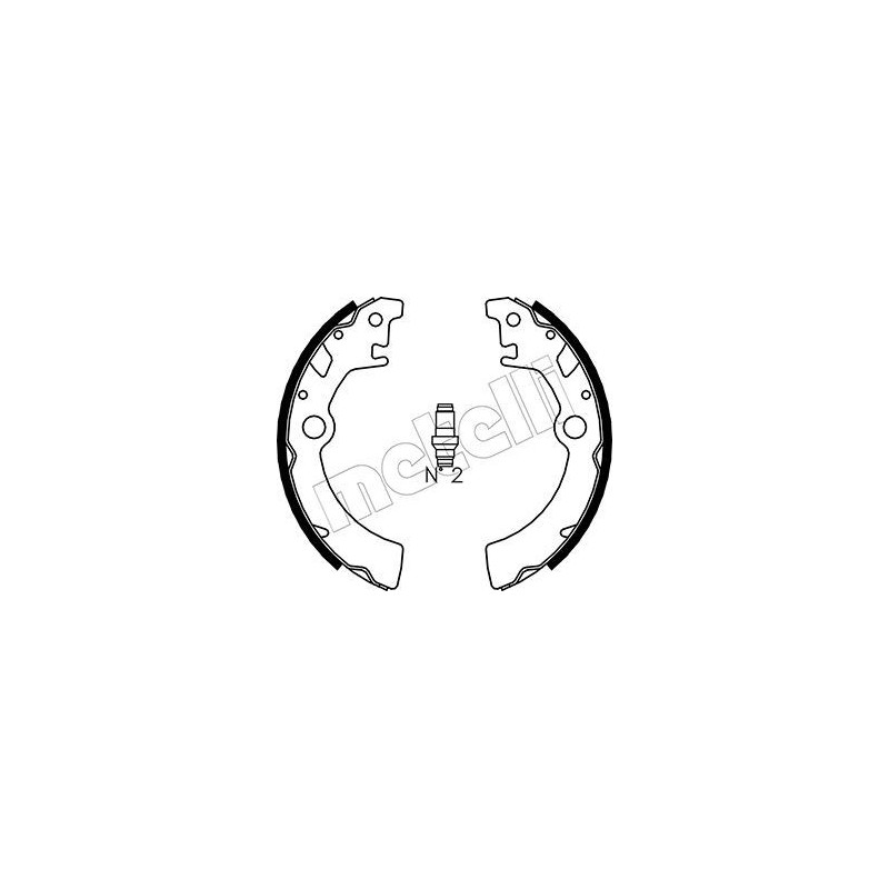 METELLI 53-0400 Sada brzdových čeľustí pre