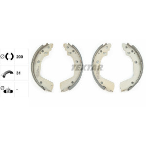 TEXTAR 91078600 Brake Shoe Set Rear for