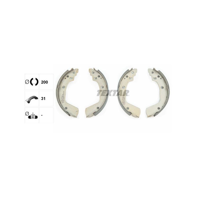 TEXTAR 91078600 Brake Shoe Set Rear for Suzuki Swift