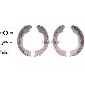 TEXTAR 91056200 Zestaw szczęk hamulcowych tył dla Navara Xterra Pathfinder NP300 QX4