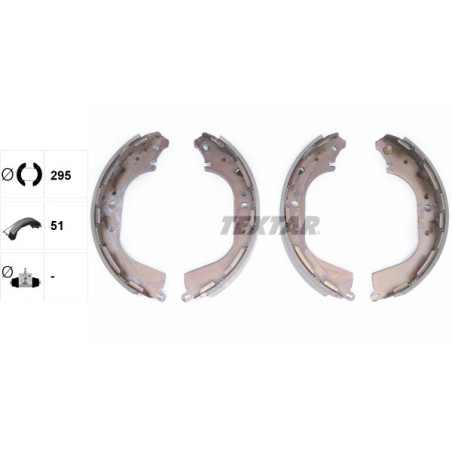TEXTAR 91056200 Zestaw szczęk hamulcowych tył dla Navara Xterra Pathfinder NP300 QX4