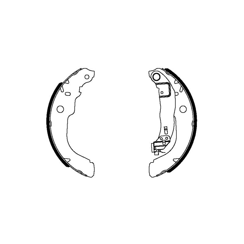 TEXTAR 84084300 Brake Shoe Set Rear for 208 C3 C-Elysee C4 Cactus