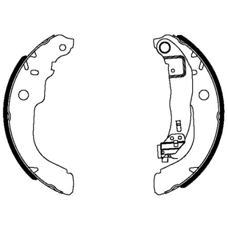 TEXTAR 84084300 Brake Shoe Set Rear for 208 C3 C-Elysee C4 Cactus