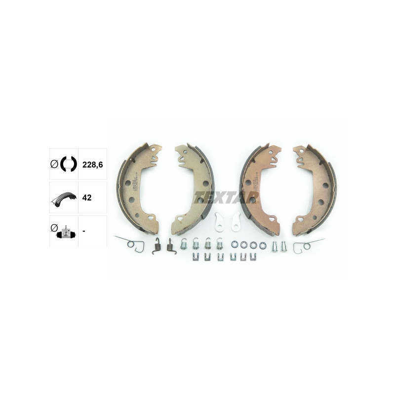 TEXTAR 91029200 Juego de zapatas de frenos trasero para 305 C15 204 Solenza Supernova