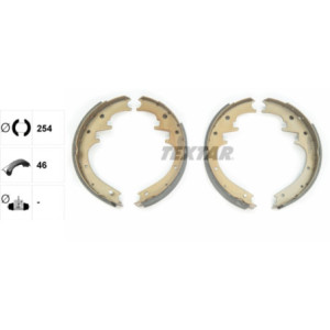 TEXTAR 91069700 Brake Shoe Set Rear for Jeep Cherokee