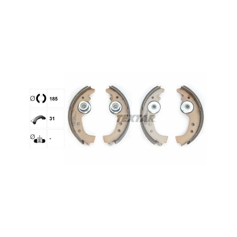 TEXTAR 91005900 Bremsbackensatz Hinten für Uno Y10 Ritmo Regata Fiorino Panda Elba 128