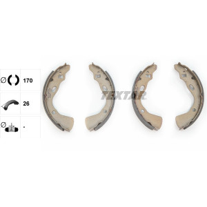 TEXTAR 91039700 Kit ganasce freno posteriore per Pride 121