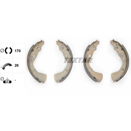 TEXTAR 91039700 Bremsbackensatz Hinten für Pride 121