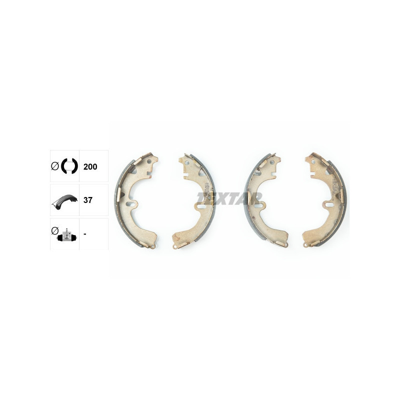 TEXTAR 91043200 Sada brzdových čelistí pro