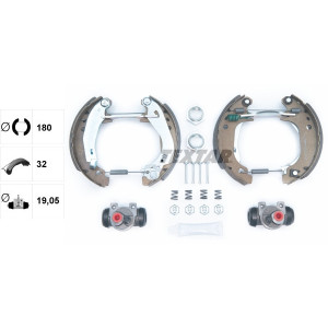 TEXTAR 84038204 Juego de zapatas de frenos trasero para 106 Saxo AX