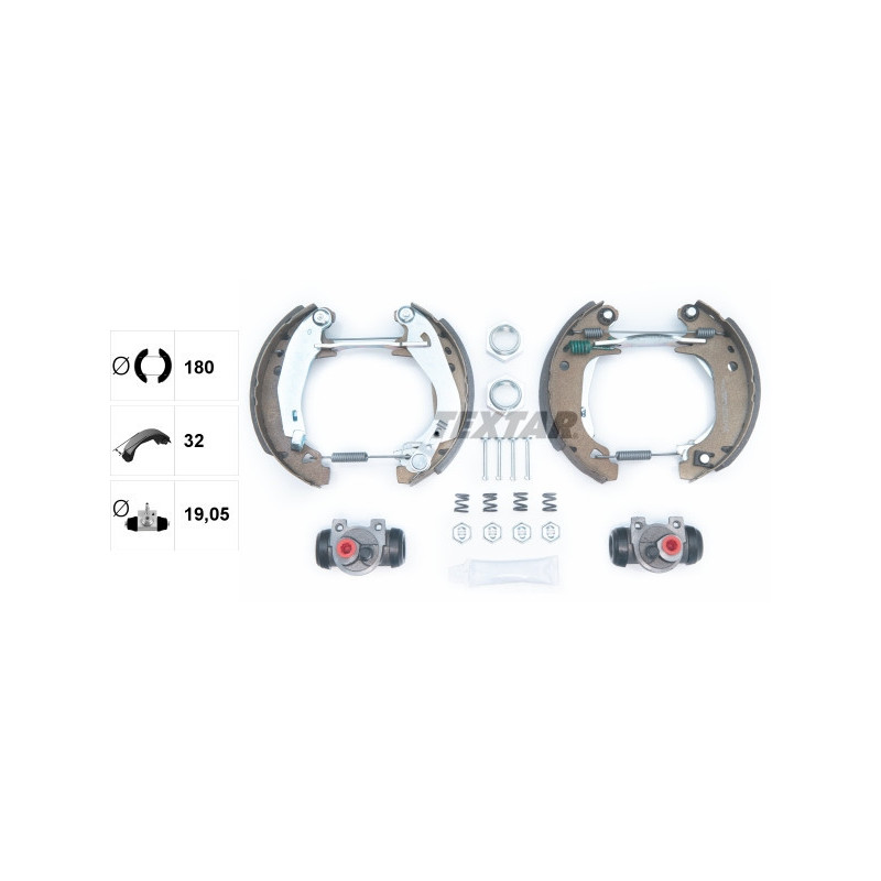 TEXTAR 84038204 Juego de zapatas de frenos trasero para 106 Saxo AX