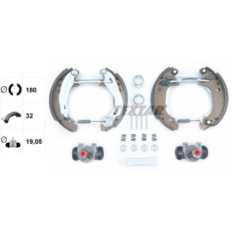 TEXTAR 84038204 Brake Shoe Set Rear for 106 Saxo AX