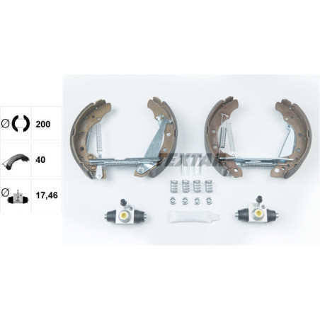 TEXTAR 84044706 Brake Shoe Set for