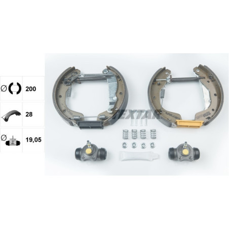 TEXTAR 84044801 Sada brzdových čeľustí zadný pre Corsa Astra Tigra Corsavan