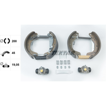 TEXTAR 84044900 Brake Shoe Set Rear for Astra Vectra Cavalier Nexia Lanos Espero