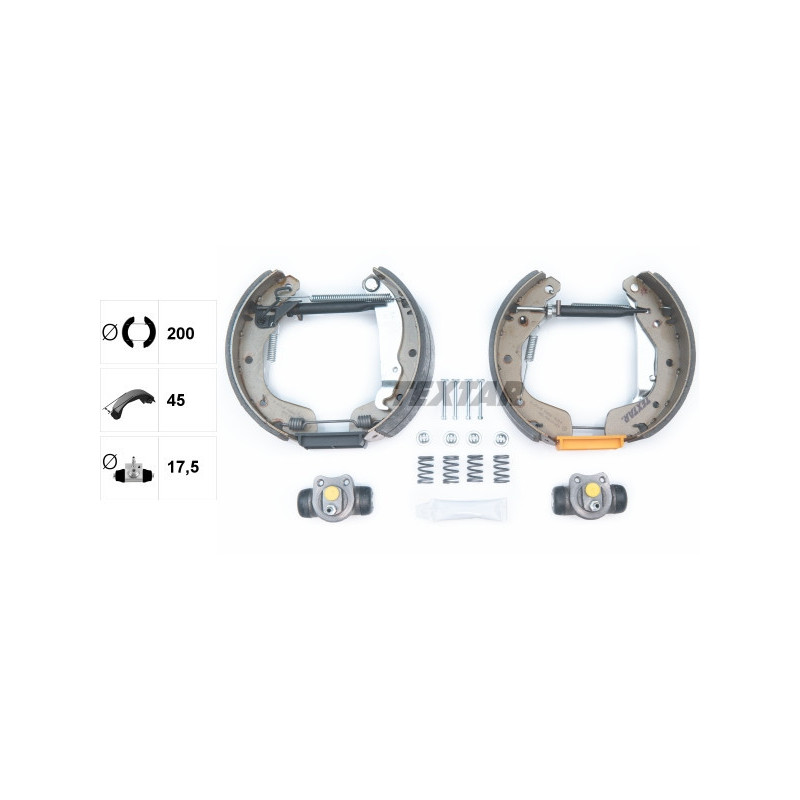 TEXTAR 84044903 Brake Shoe Set Rear for Daewoo Nubira Lanos