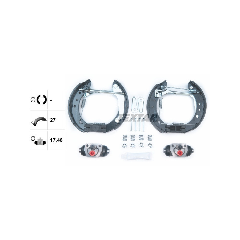 TEXTAR 84047200 Jeu de mâchoires de frein arrière pour Nissan Micra