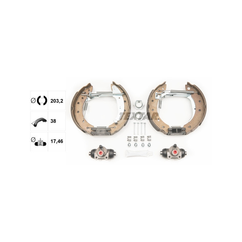 TEXTAR 84048002 Bremsbackensatz Hinten für Clio Twingo Thalia