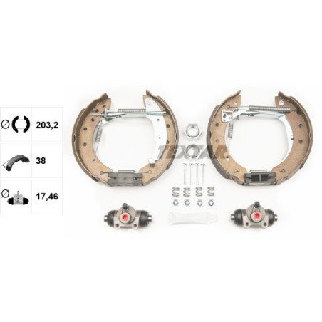 TEXTAR 84048002 Brake Shoe Set Rear for Clio Twingo Thalia