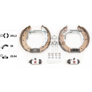 TEXTAR 84048006 Kit ganasce freno posteriore per 306 206 106 Saxo Xsara