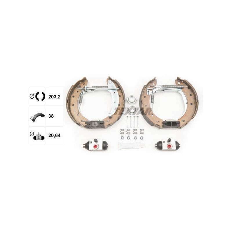 TEXTAR 84048006 Sada brzdových čeľustí pre