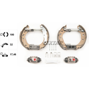 TEXTAR 84048800 Kit ganasce freno posteriore per Fiesta Ka 121 Puma