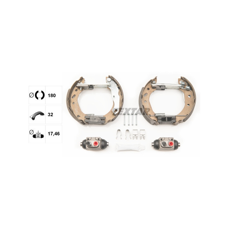 TEXTAR 84048800 Bremsbackensatz Hinten für Fiesta Ka 121 Puma