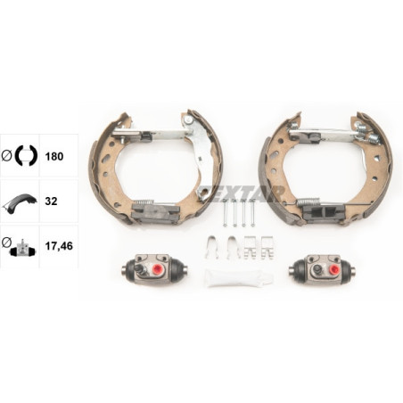 TEXTAR 84048800 Brake Shoe Set Rear for Fiesta Ka 121 Puma
