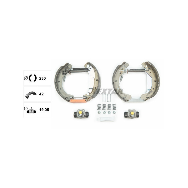 TEXTAR 84049001 Kit ganasce freno posteriore per Opel Astra Vectra