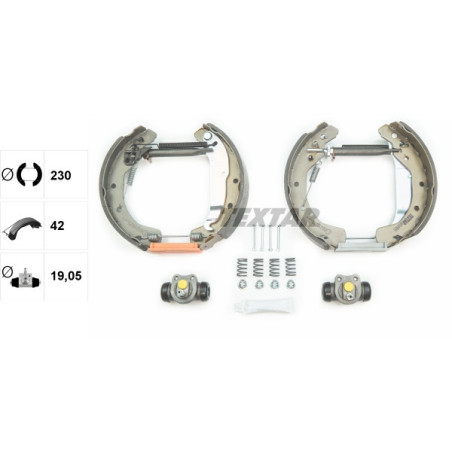 TEXTAR 84049001 Jeu de mâchoires de frein arrière pour Opel Astra Vectra