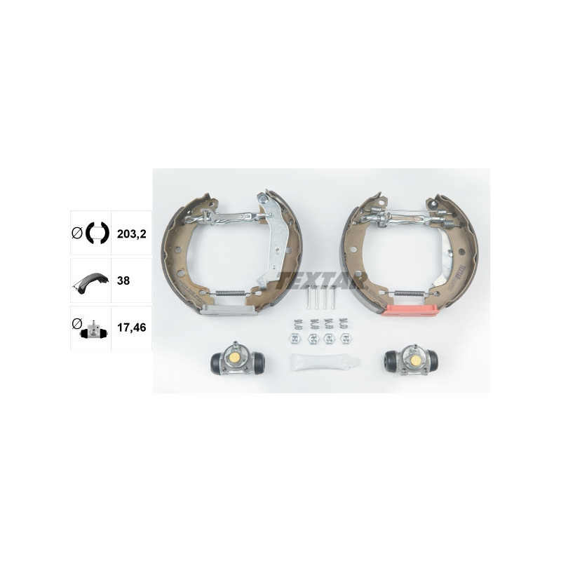 TEXTAR 84049500 Jeu de mâchoires de frein arrière pour Renault Megane