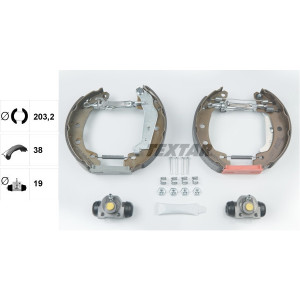 TEXTAR 84049501 Sada brzdových čeľustí zadný pre Renault Megane