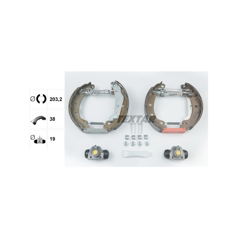 TEXTAR 84049501 Jeu de mâchoires de frein arrière pour Renault Megane