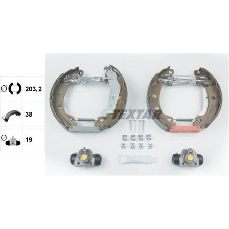 TEXTAR 84049501 Zestaw szczęk hamulcowych tył dla Renault Megane