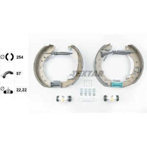 TEXTAR 84049601 Brake Shoe Set Rear for Expert JUMPY